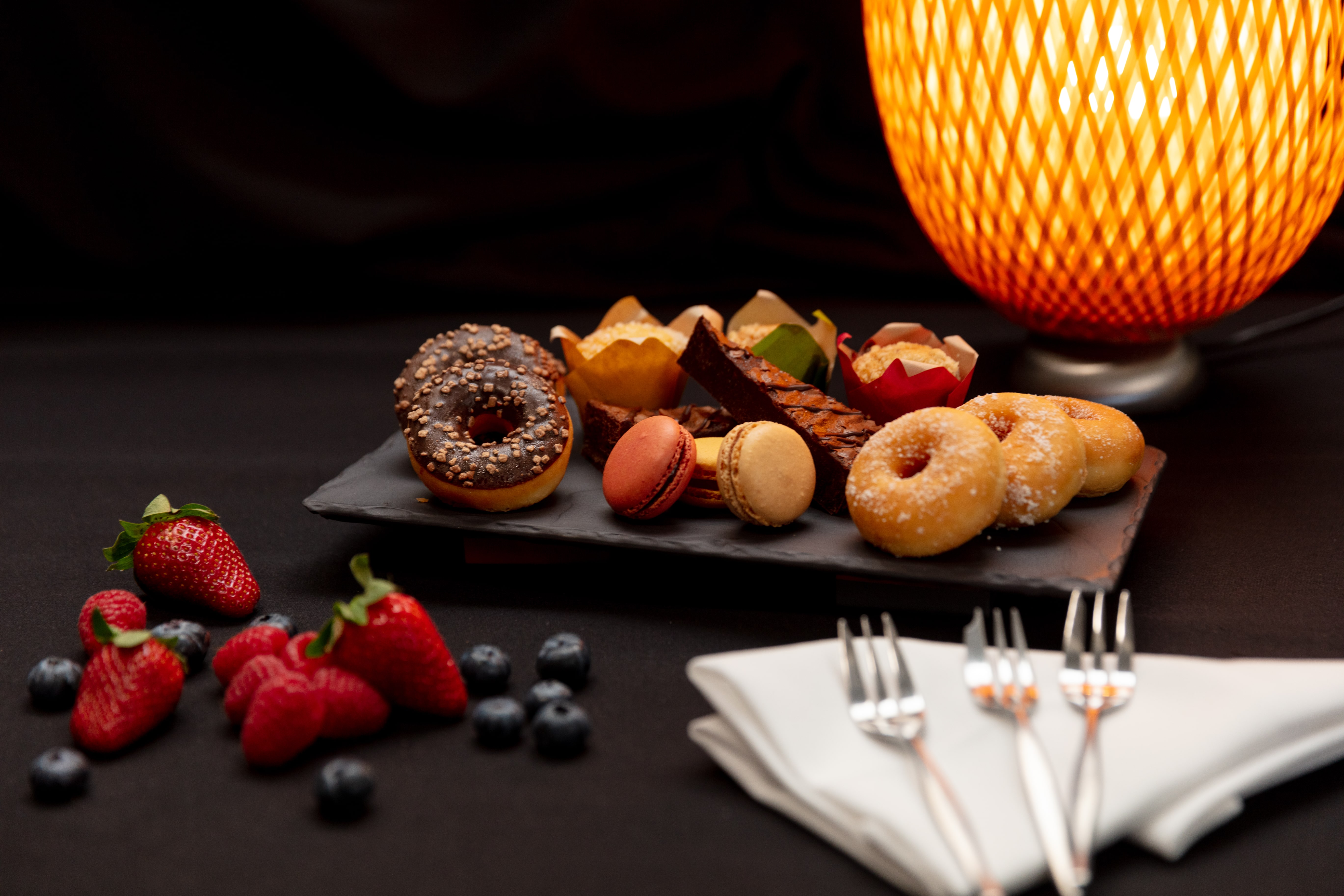 Chef's selection of pastries and mini muffins